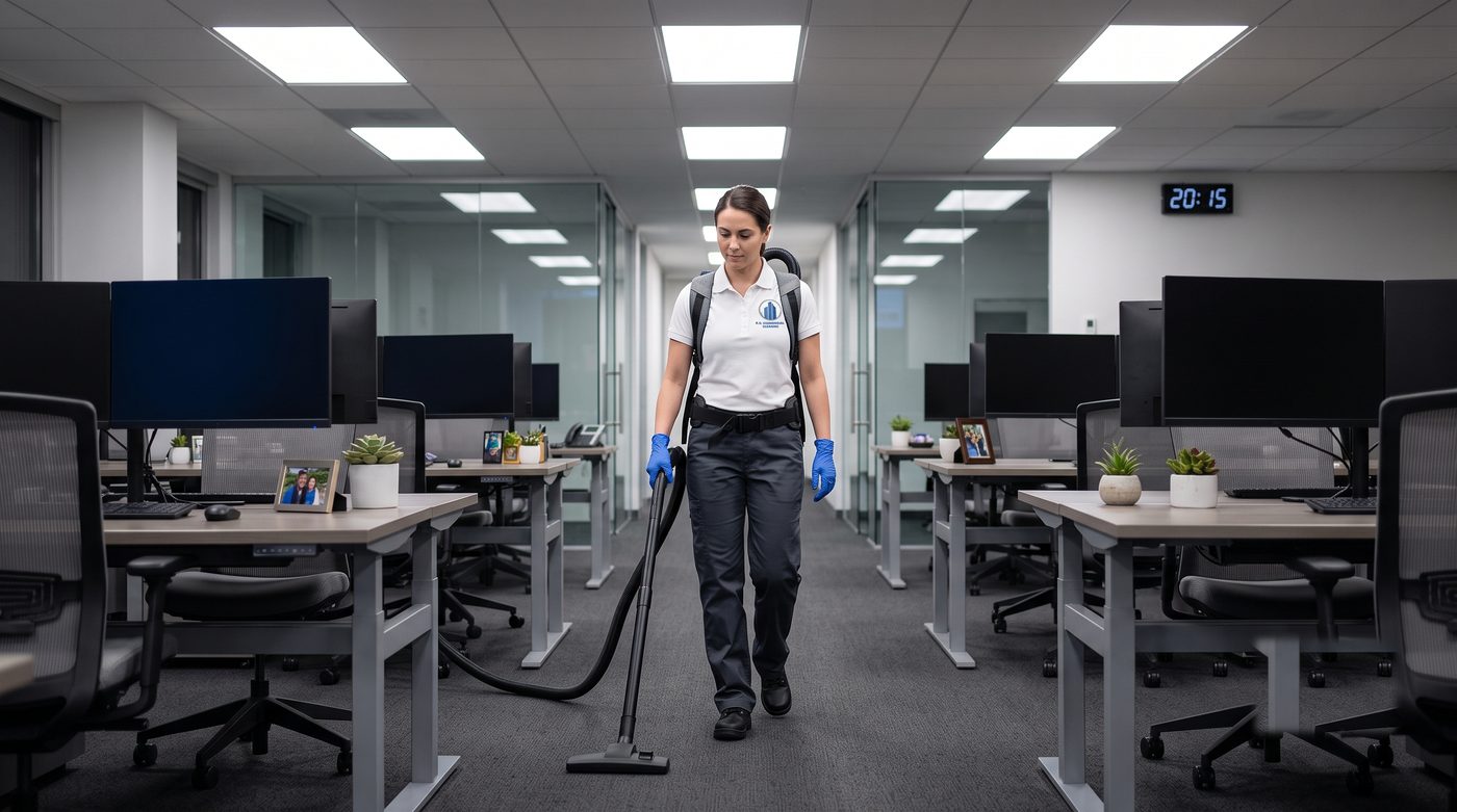 Glossy just-cleaned retail floor by KO Commercial Cleaning