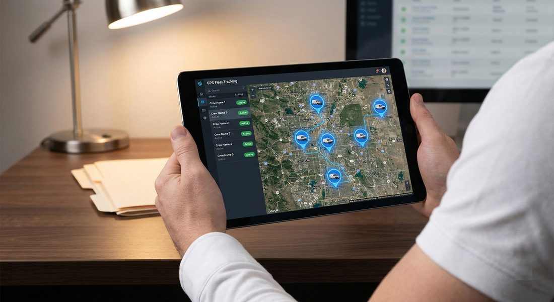 GPS-tracked KO crew locations on a live map